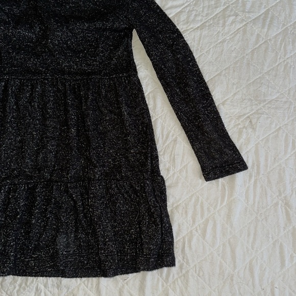 ART CLASS Dark Gray Tiered Long Sleeve Dress Girls Size 6/6X - Picture 3 of 7